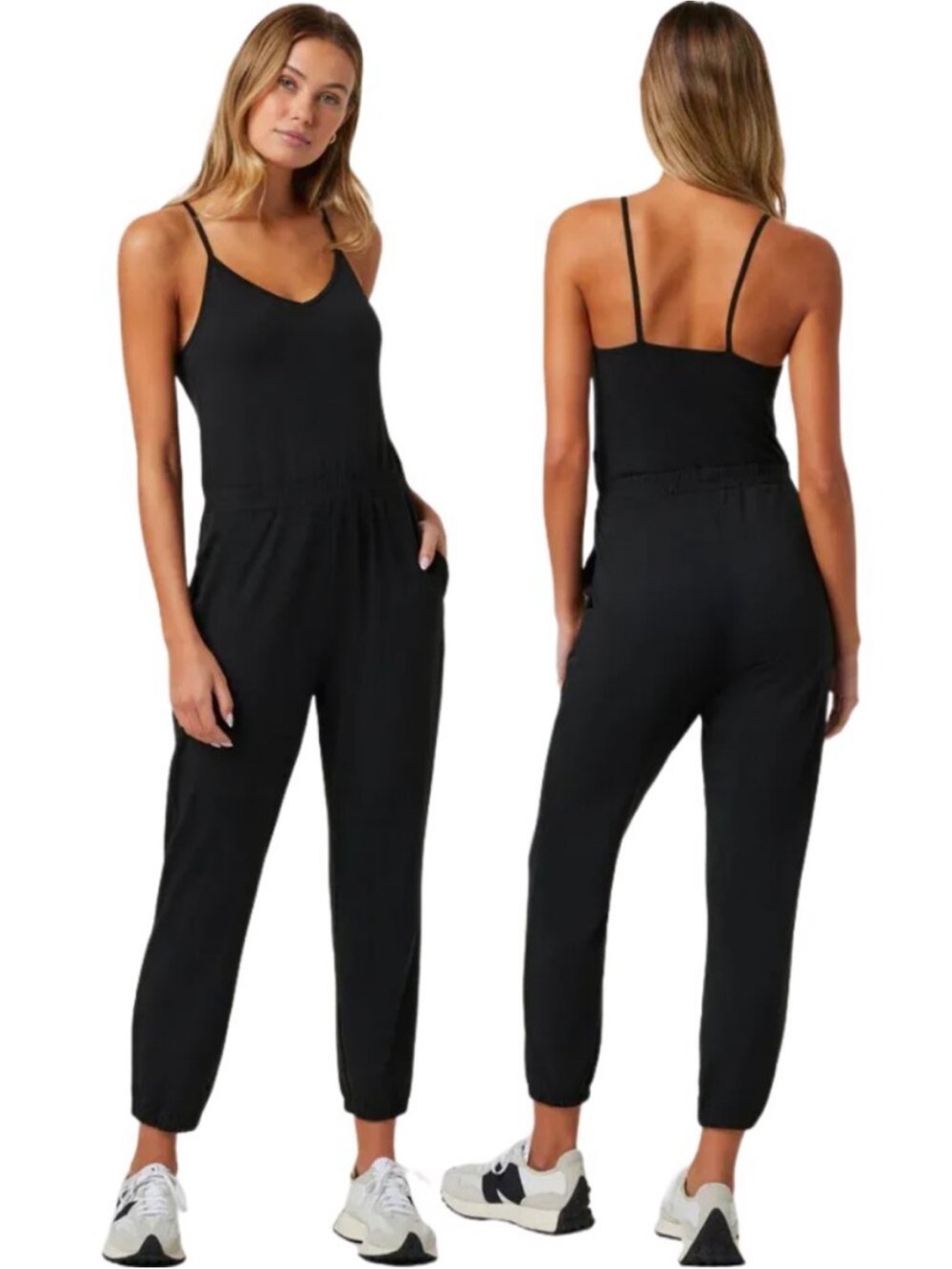 VUORI Lux Jogger Jumpsuit Black Size Medium VW4067 like new